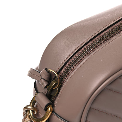 Gucci Calfskin Matelasse Small GG Marmont Chain Shoulder Bag Porcelain Rose 7 of 8
