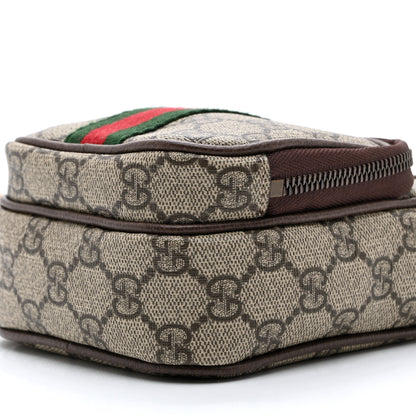 Gucci GG Supreme Monogram Web Mini Ophidia Double Zip Messenger Bag Beige New Acero 11 of 11