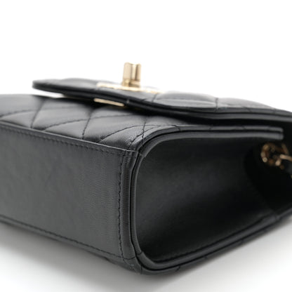 Chanel Lambskin Quilted Mini Trendy CC Chain Wallet Black 10 of 11