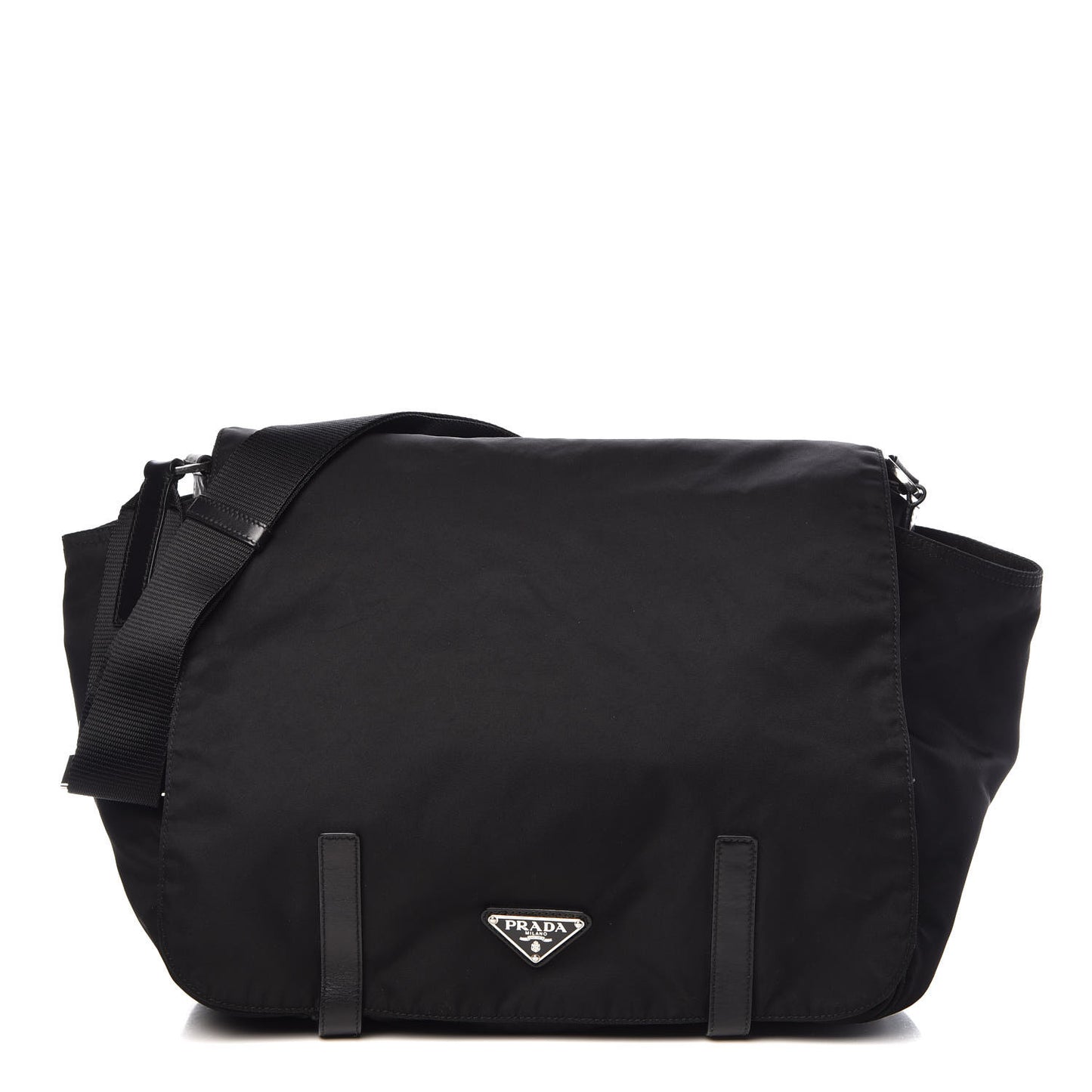 Nylon Vela Sport Messenger Bag Black