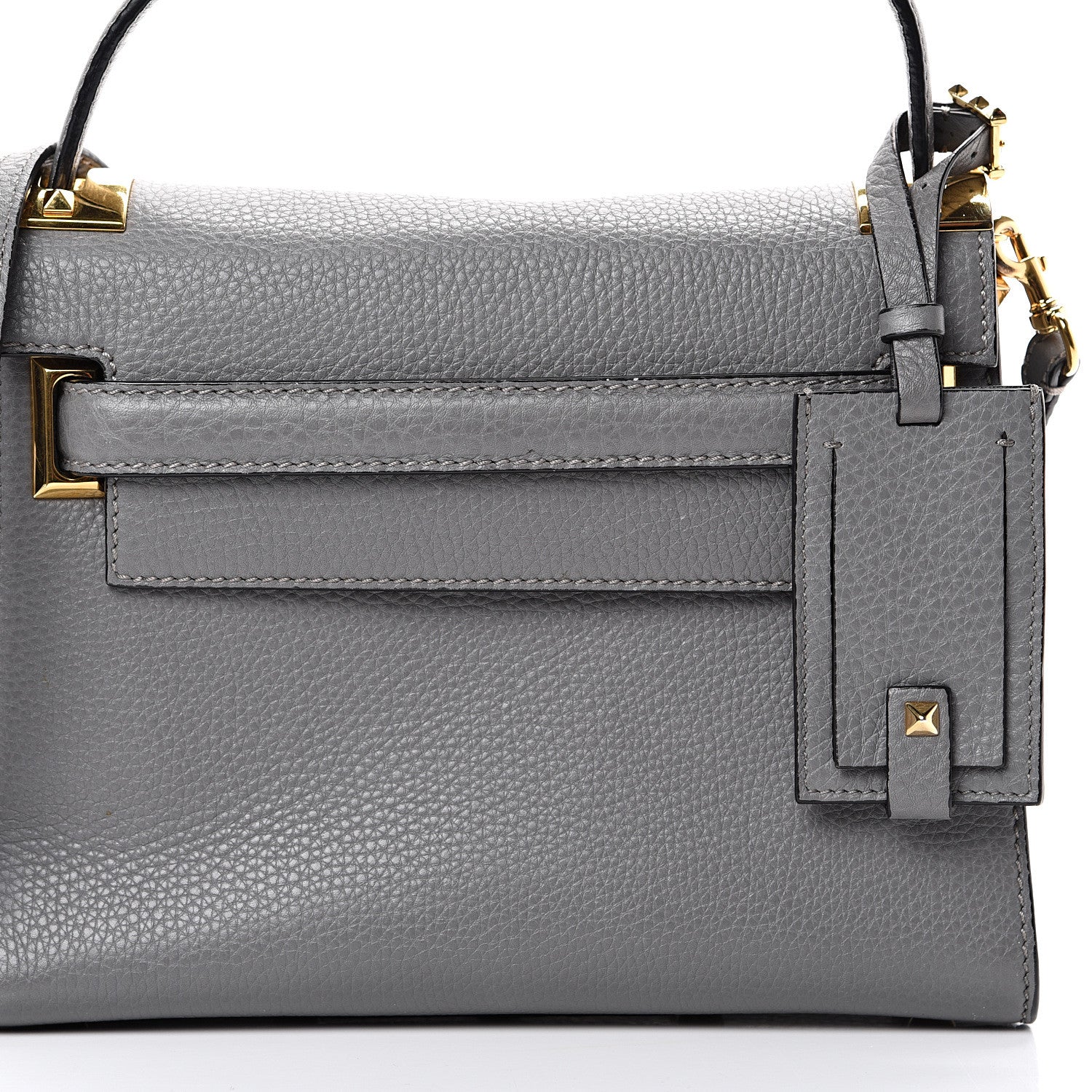 Valentino Garavani Grained Calfskin Small My Rockstud Frame Bag Gray 6 of 15
