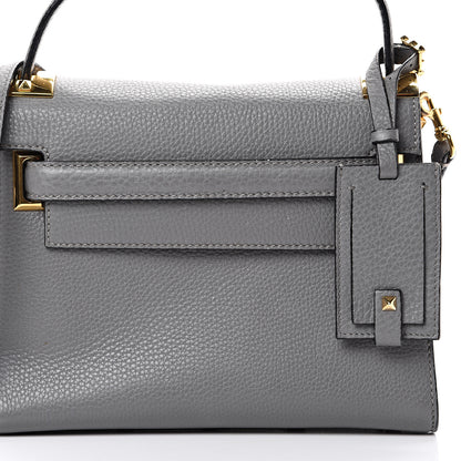 Valentino Garavani Grained Calfskin Small My Rockstud Frame Bag Gray 6 of 15