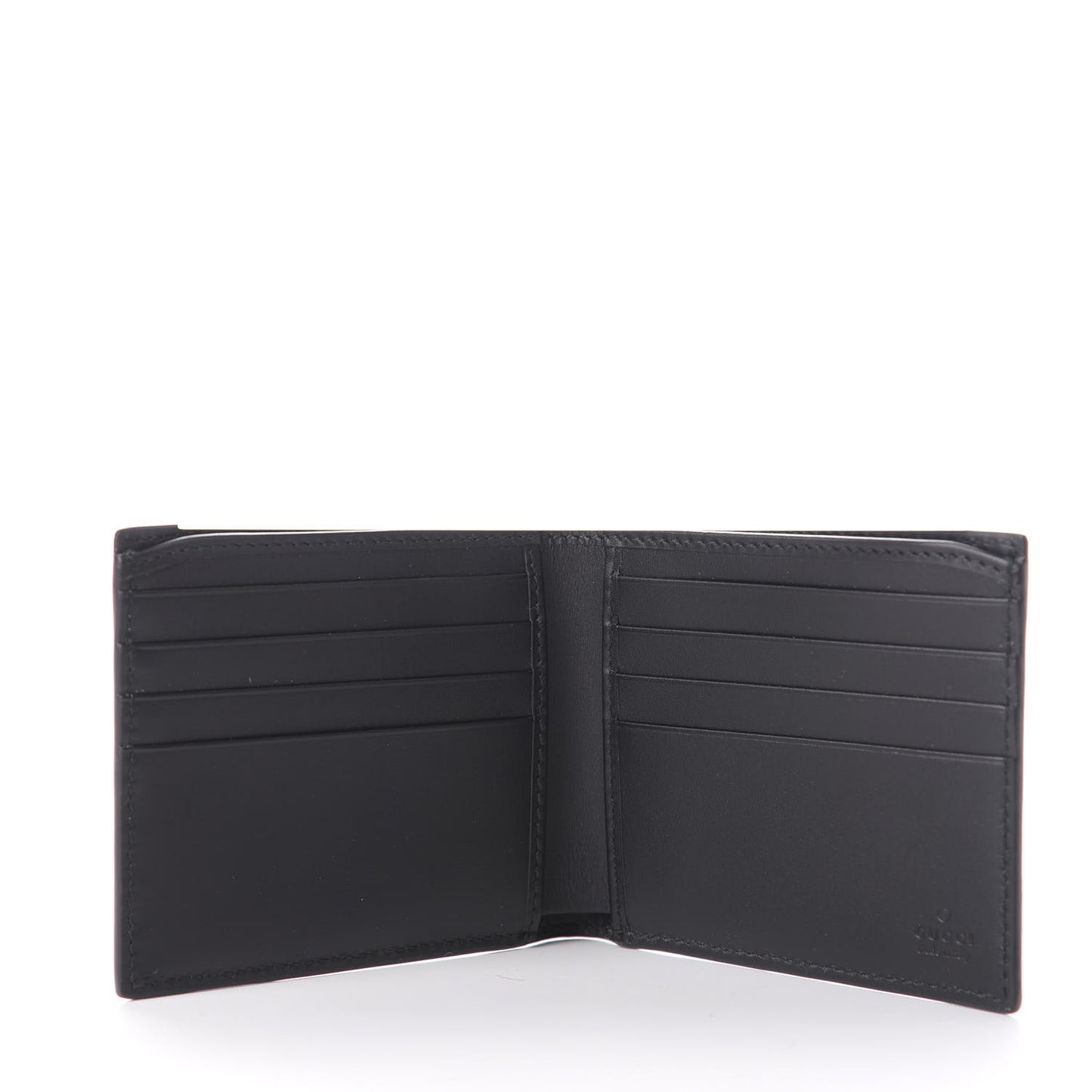 GG Supreme Monogram Rainbow Eagle Nice Bi-Fold Wallet Black Grey Multicolor