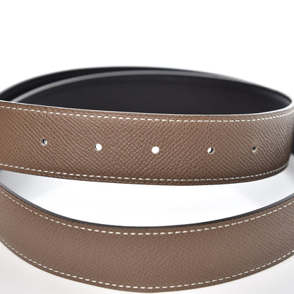 Hermes Swift Epsom 32mm H Belt 95 Black Etoupe 5 of 8