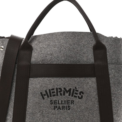 Hermes Felt Sac De Pansage Groom Bag Acier 7 of 10