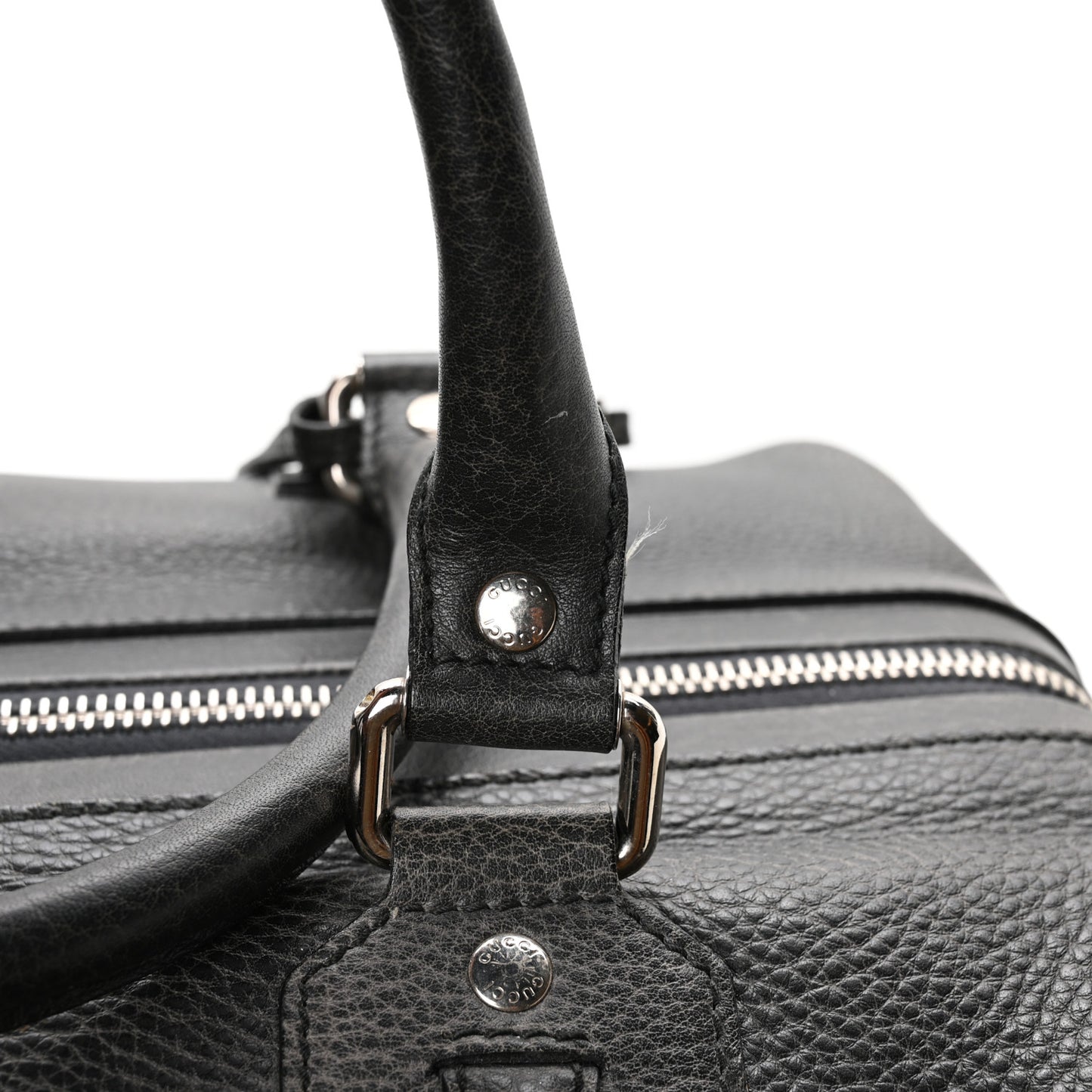 Pebbled Calfskin Carry On Duffle Grey