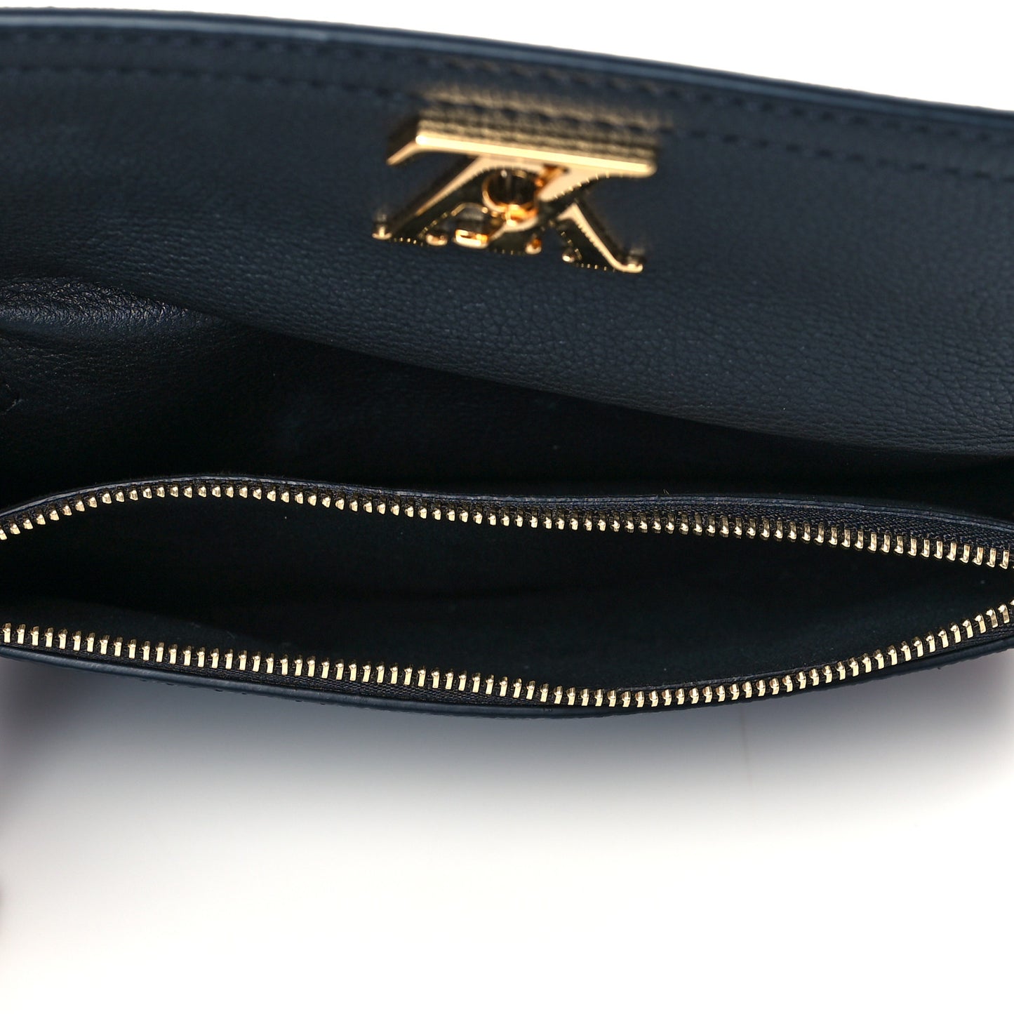 Calfskin Lockme Phone Chain Pouch Vanille Black