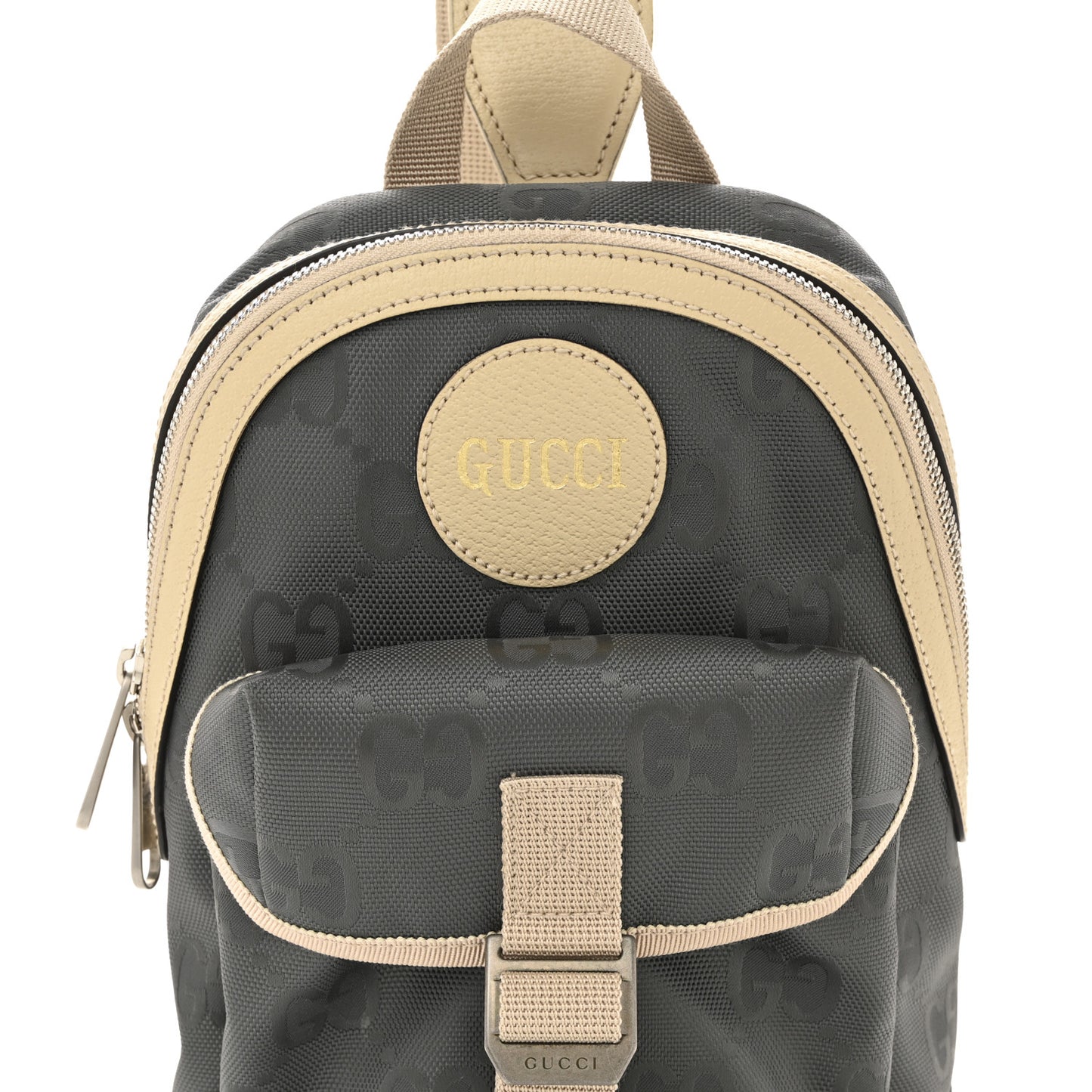 Econyl Nylon Monogram Off The Grid Sling Backpack Graphite Grey New Plaster