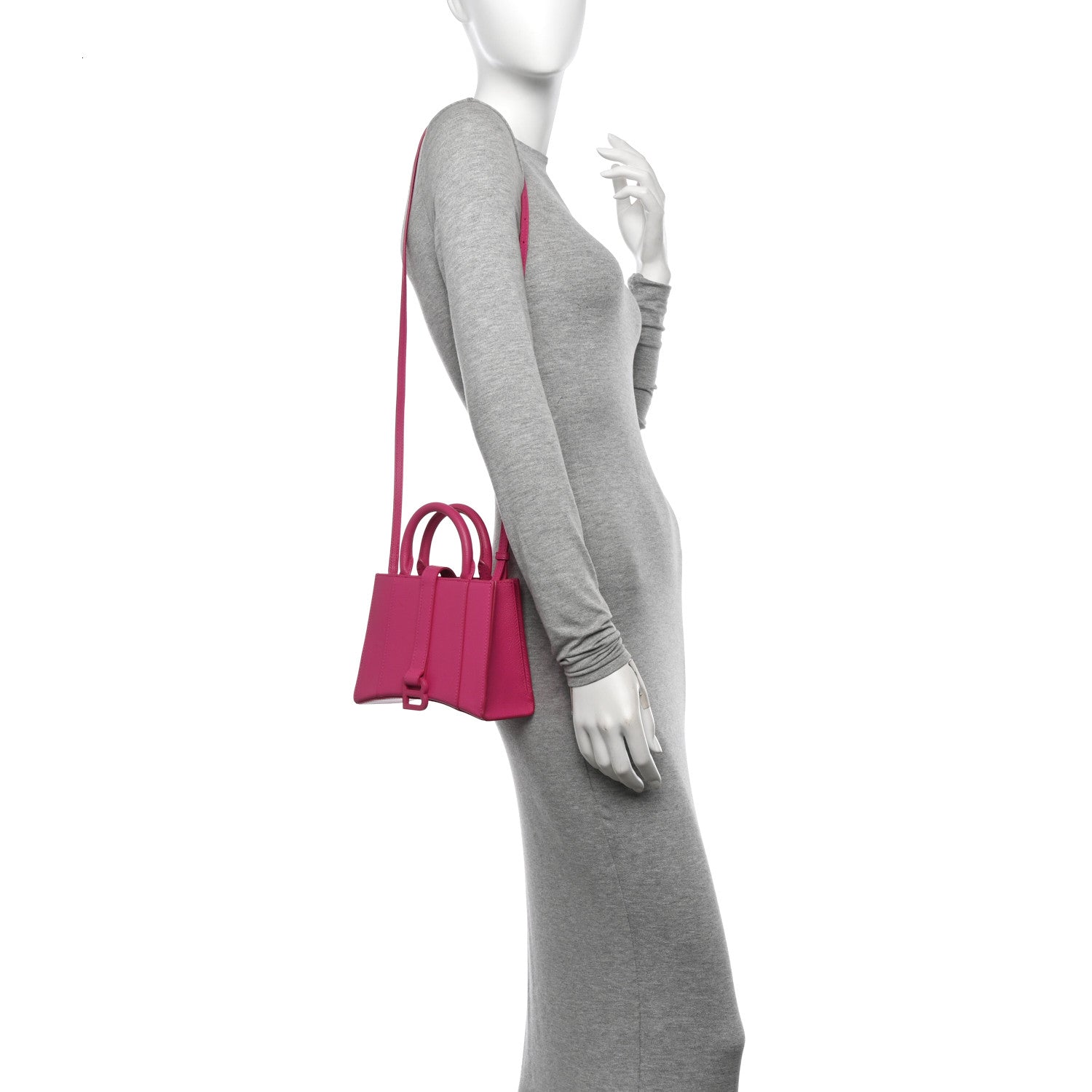 Balenciaga Grained Calfskin XXS Hourglass East West Tote Pink 2 of 14