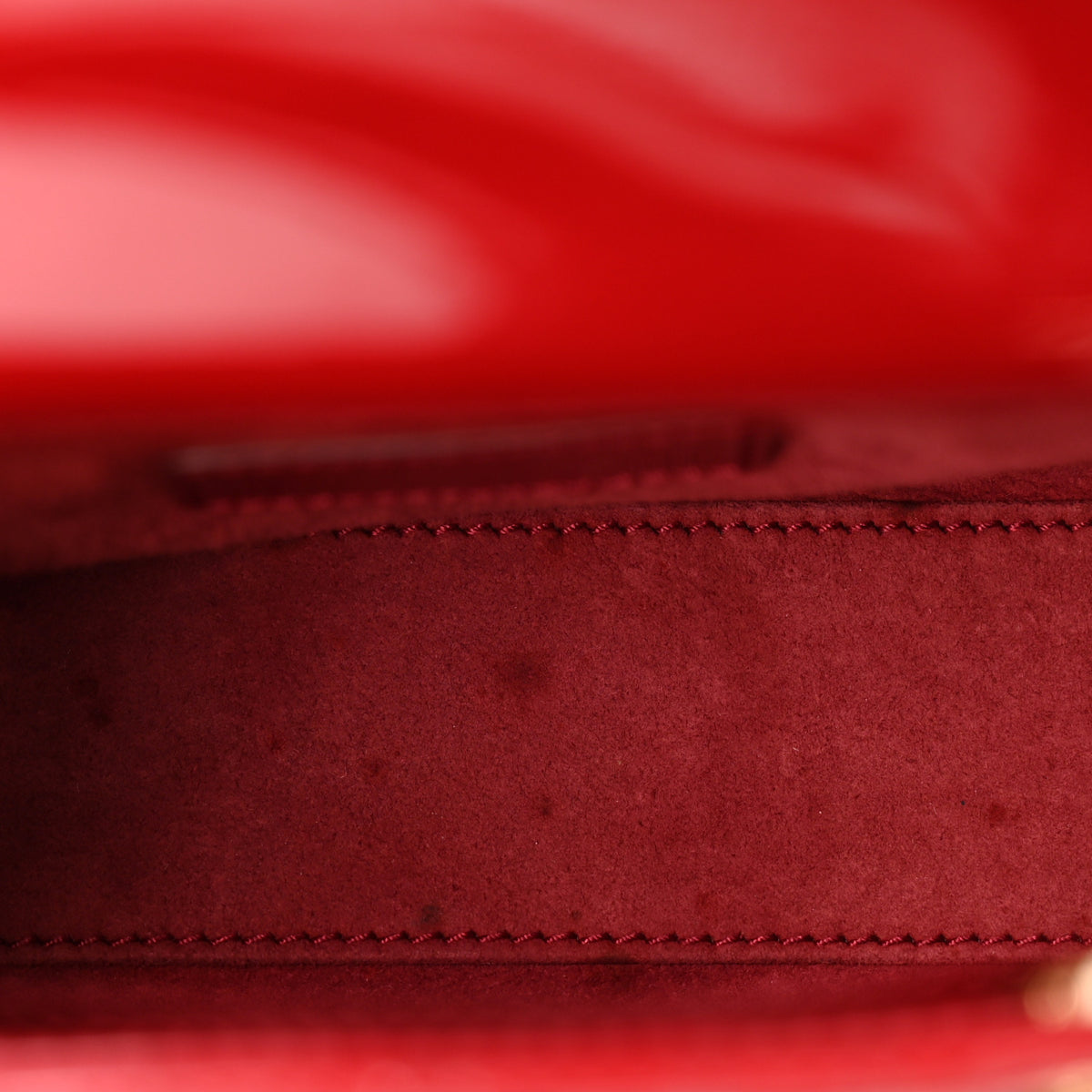 Patent Cannage Mini Lady Dior Red