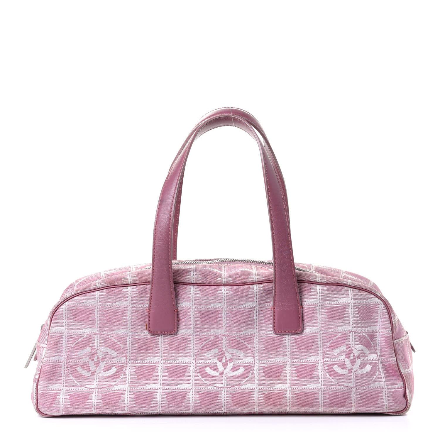 Chanel Nylon Travel Bowler Pink 1 of 6