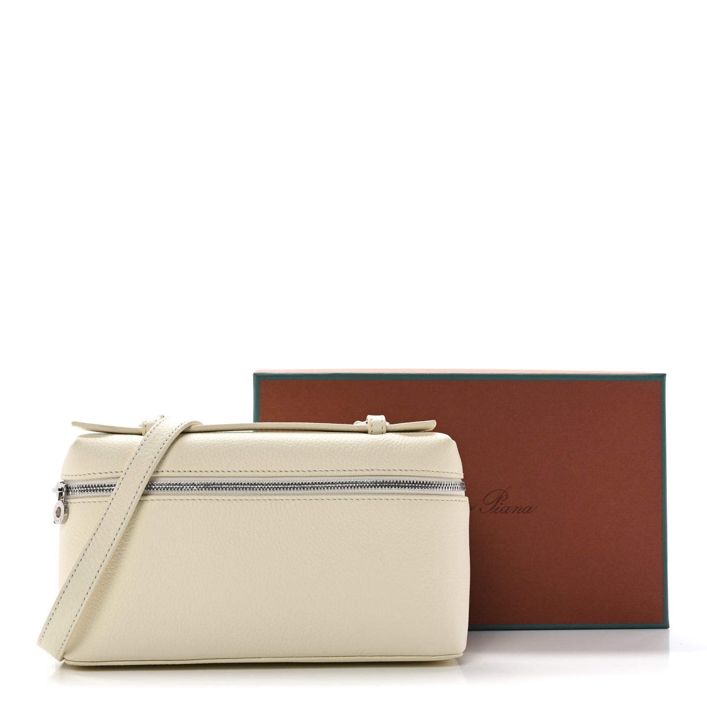 Grained Calfskin L19 Extra Pocket Pouch Whisper White