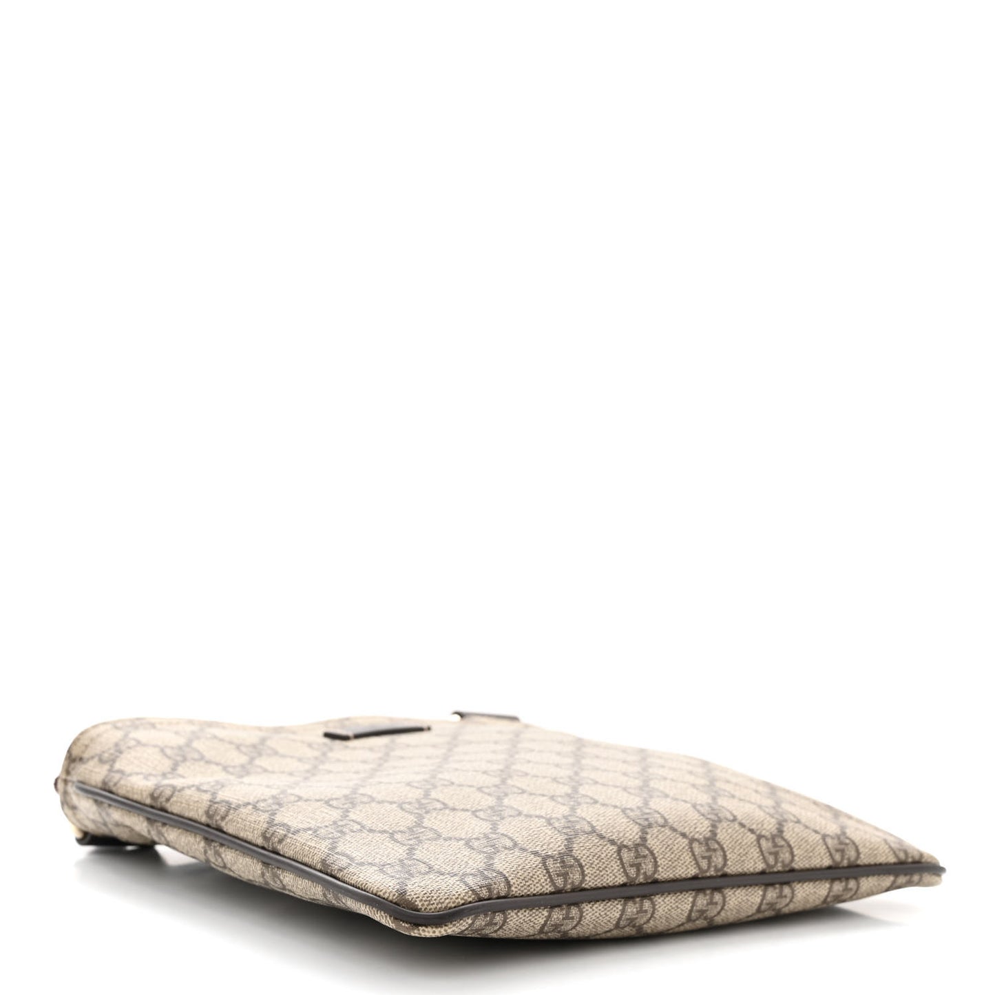 GG Supreme Monogram Small Flat Messenger Bag Dark Brown