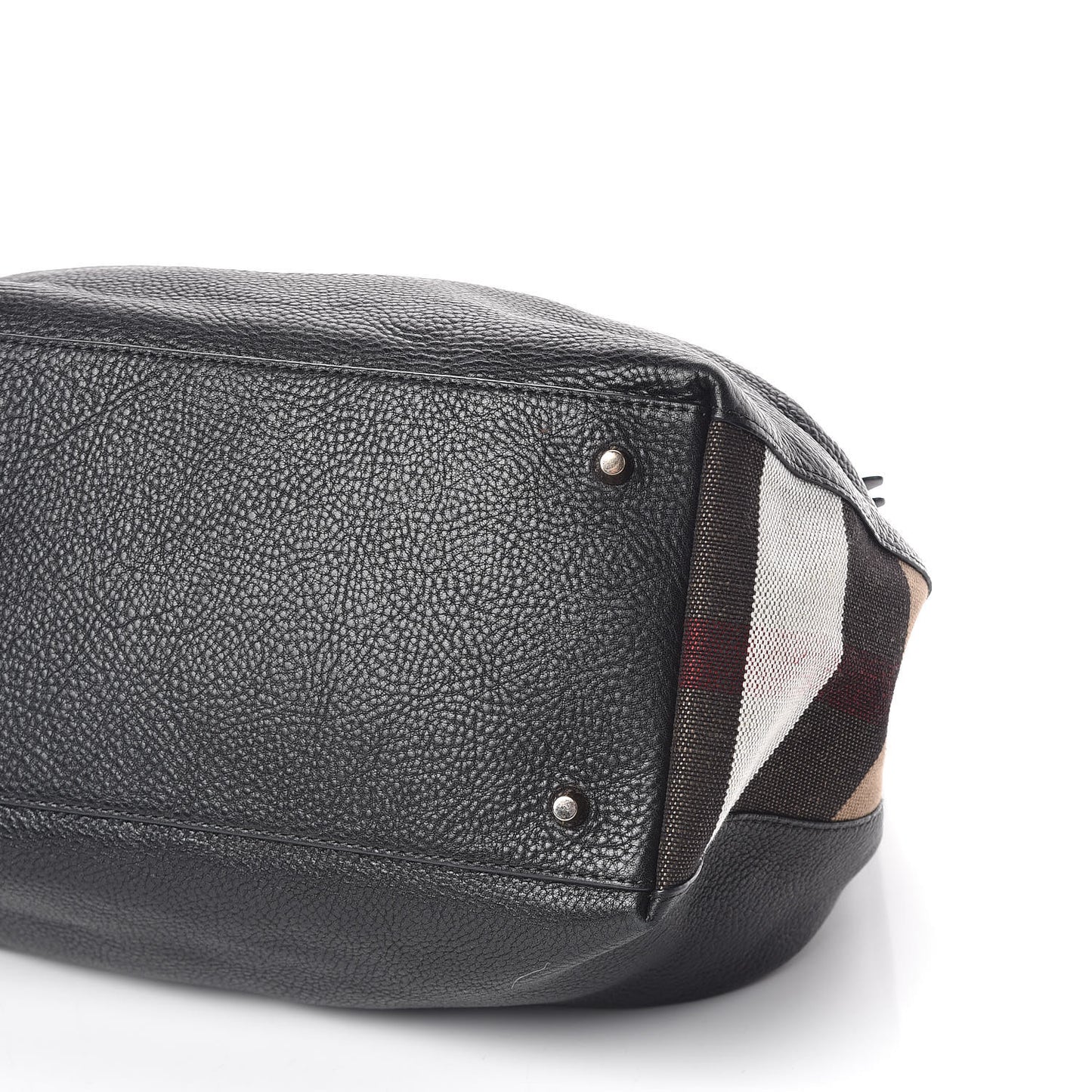 Grainy Calfskin House Check Medium Maidstone Black
