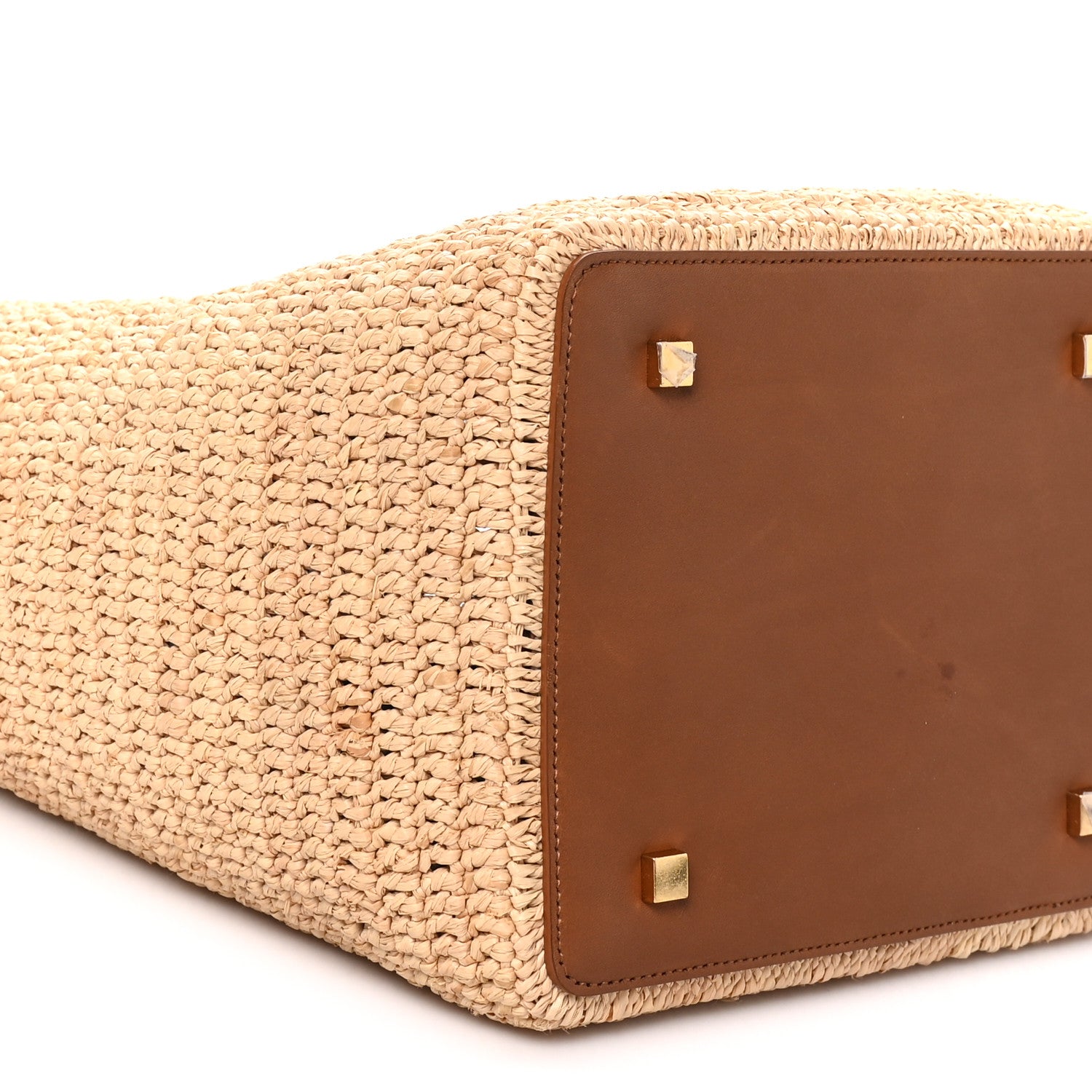 Saint Laurent Raffia Vegetable Le 37 Bucket Bag Naturel Brick 7 of 9