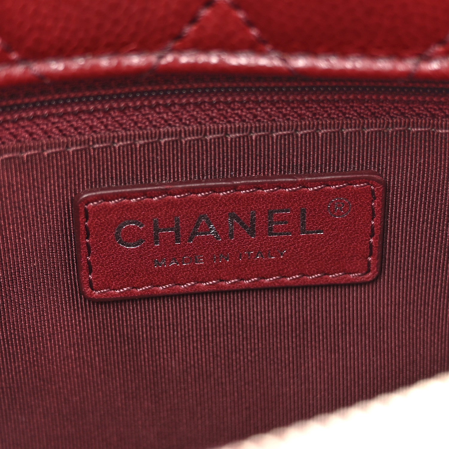 Chanel Caviar Quilted City Shopping Tote Dark Red 6 of 14