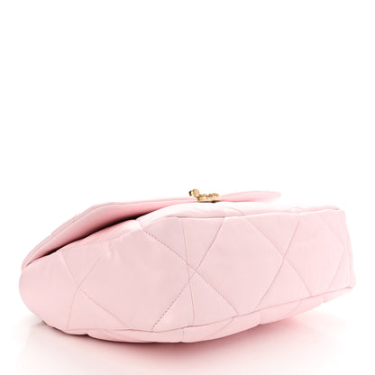 Chanel Lambskin Quilted Large Chanel 19 Flap Light Pink 4 of 10
