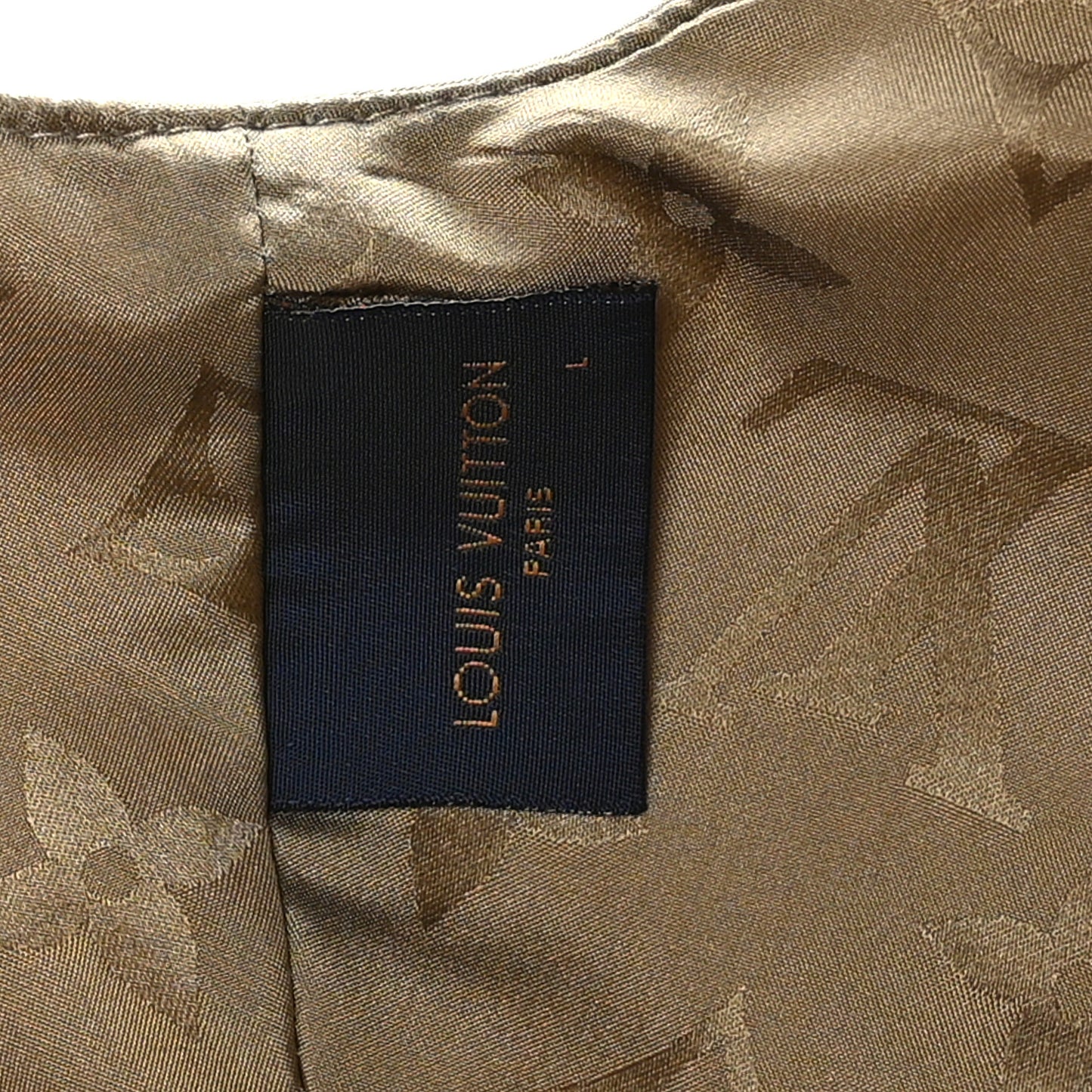 Polyester Silk Monogram LV Get Ready Cap L Beige
