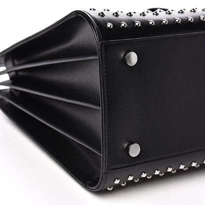 Saint Laurent Grain De Poudre Studded Small Sac De Jour Black 8 of 10