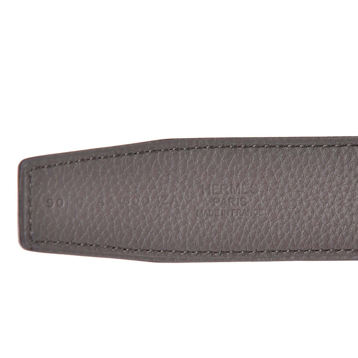 Hermes Box Togo 32mm Au Carre H Belt 90 Black Etain 4 of 7
