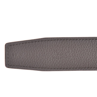 Hermes Box Togo 32mm Au Carre H Belt 90 Black Etain 4 of 7