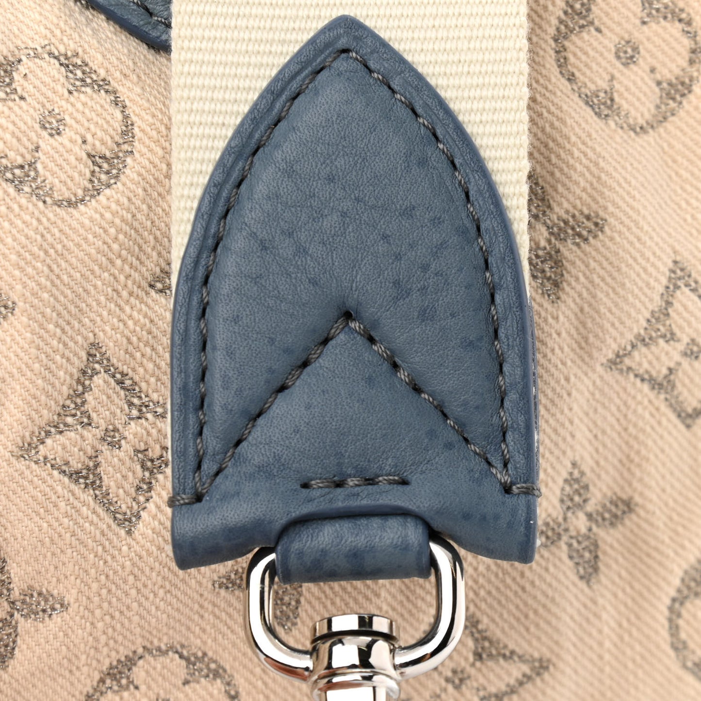Monogram Denim Speedy Round Blue