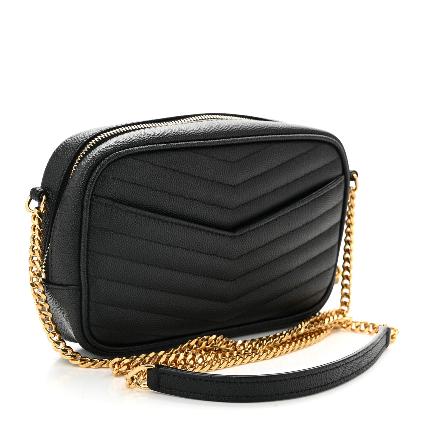 Grain De Poudre Matelasse Monogram Mini Lou Camera Bag Black