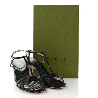 Gucci Nappa Matelasse T-Strap 40mm Sandals 40 Black 9 of 9
