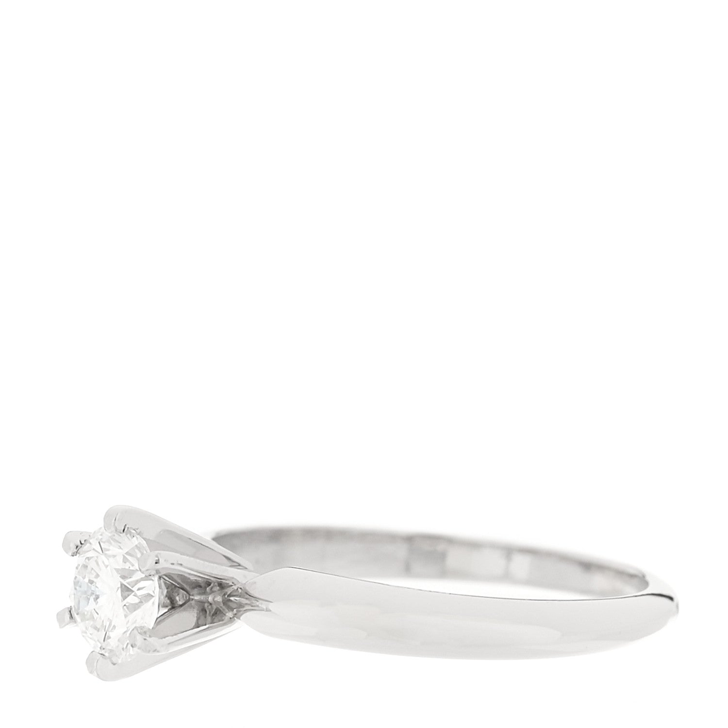 Tiffany Platinum Diamond .50ct Solitaire Engagement Ring 50 5.5 3 of 4