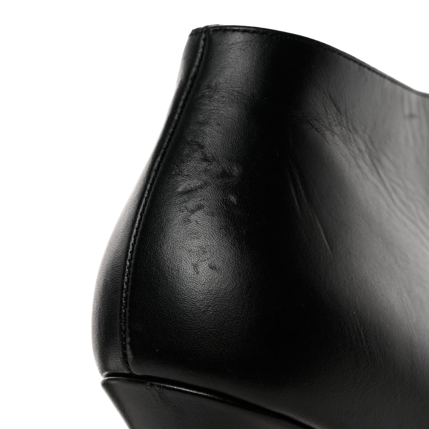 Calfskin Dirdibootie 130 Ankle Booties 36.5 Black