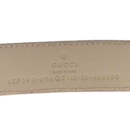 Gucci Plutone Calfskin Interlocking G 25mm Chain Belt 80 32 White 3 of 9