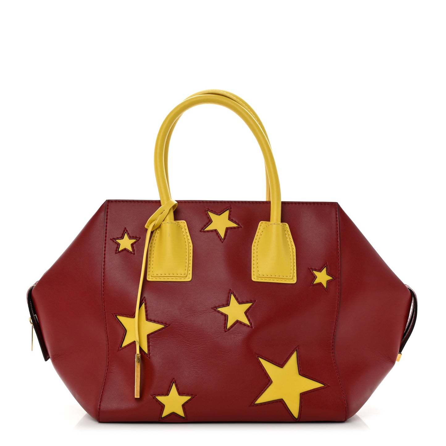 Eco Alter Nappa Star Embossed Cavendish Boston Bordeaux Yellow