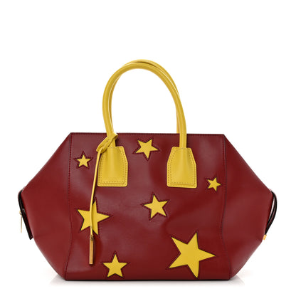 Stella McCartney Eco Alter Nappa Star Embossed Cavendish Boston Bordeaux Yellow 1 of 13