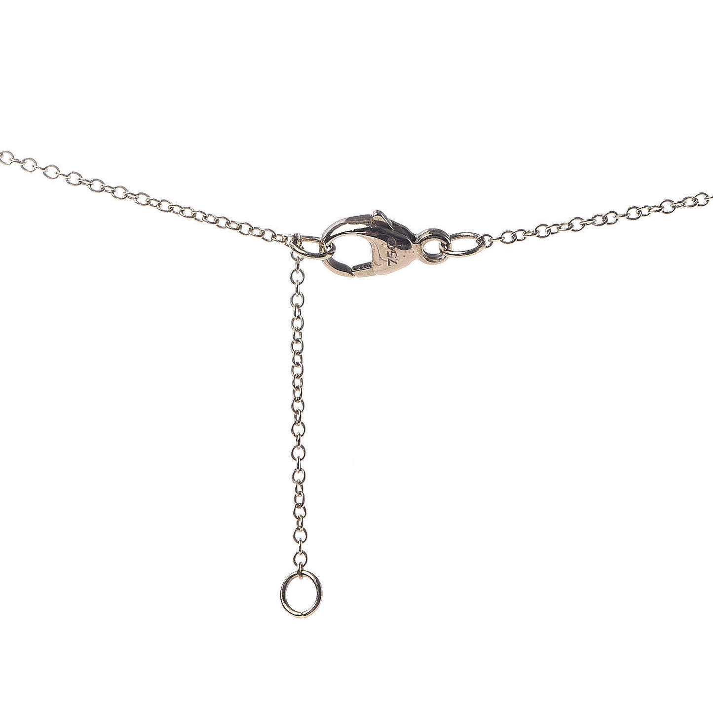 18K Yellow Gold Diamond Initial K Charm Pendant Necklace