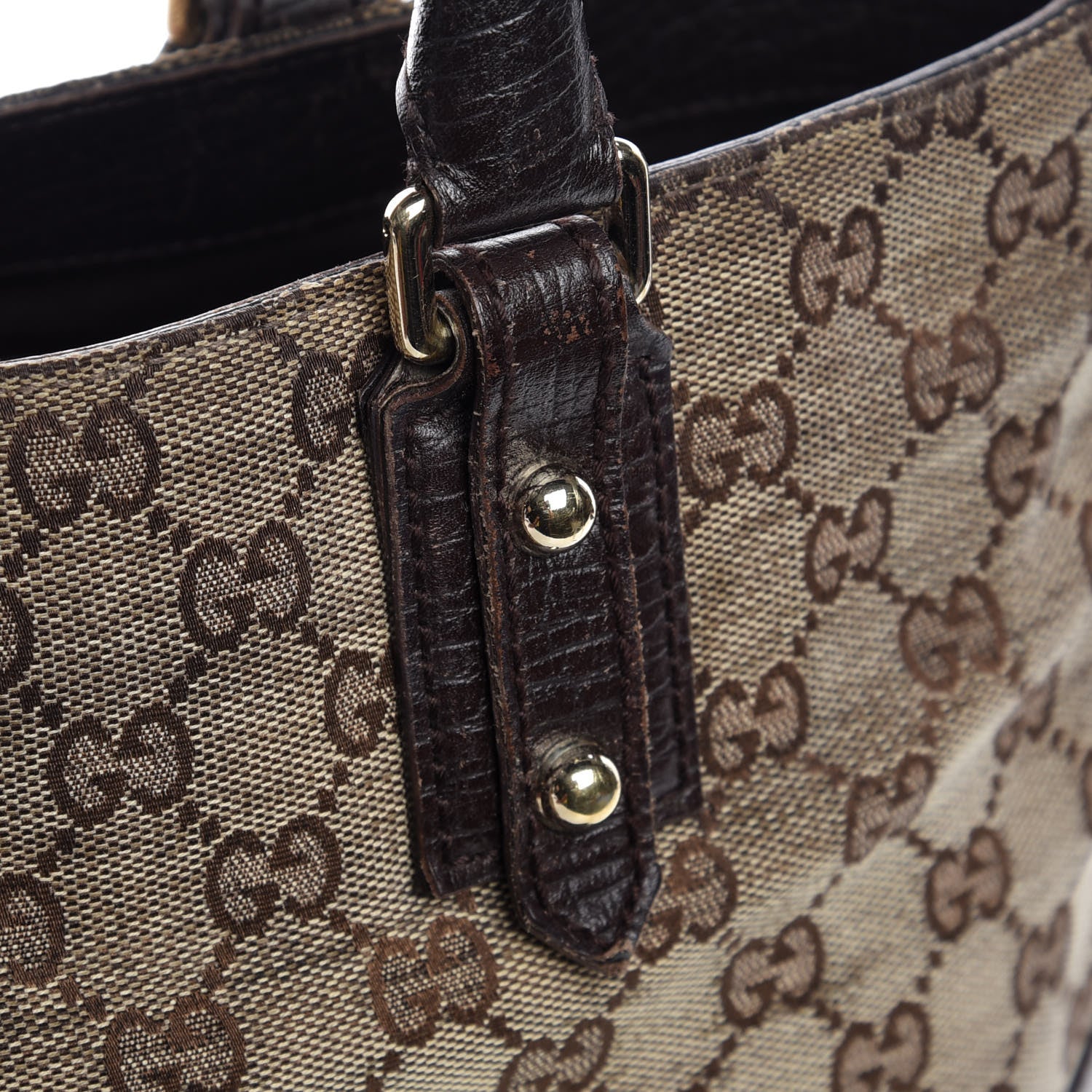 Gucci Monogram Medium Hasler Tote Dark Brown 22 of 24