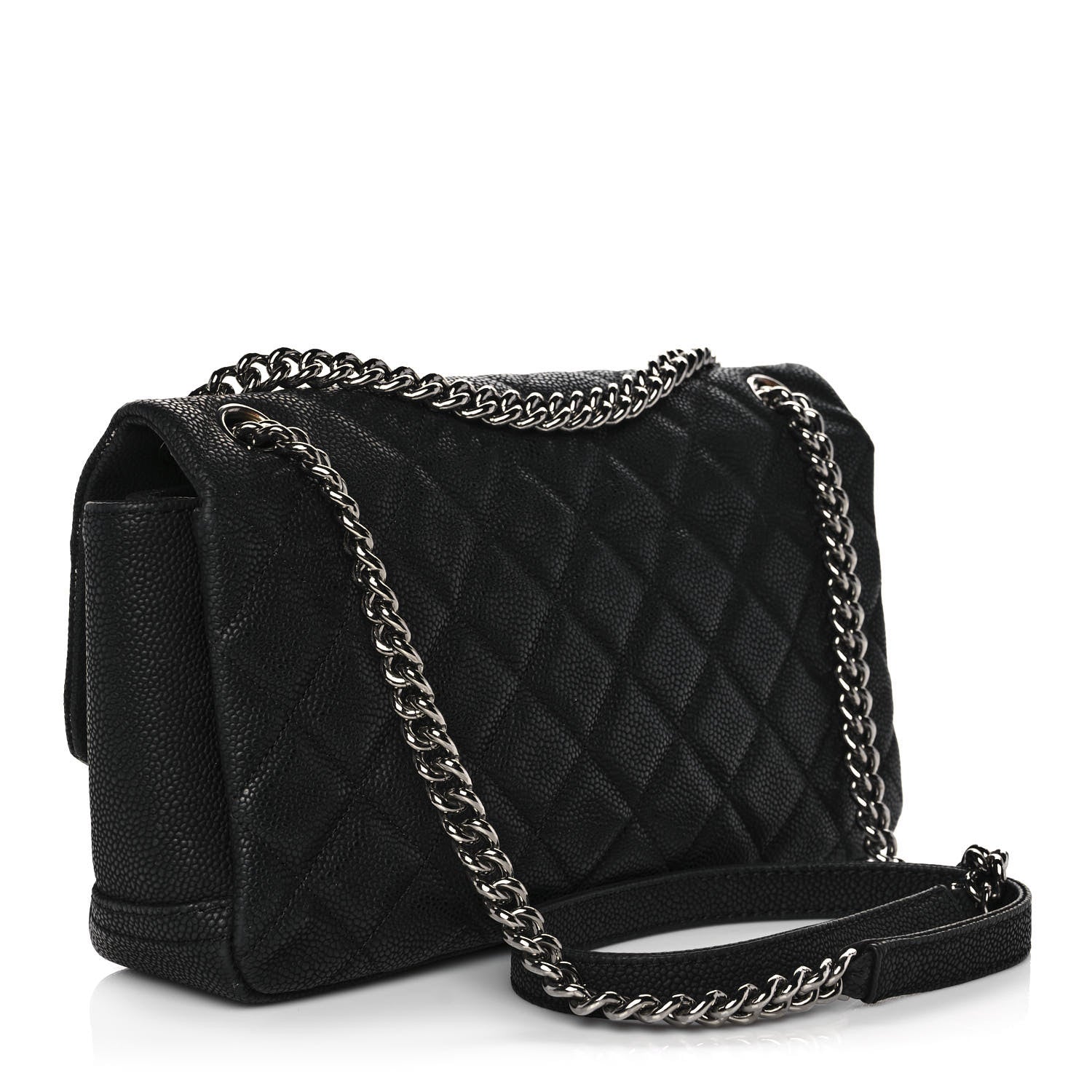 Chanel Iridescent Caviar Quilted Medium Lady Pearly Flap Black 3 of 10