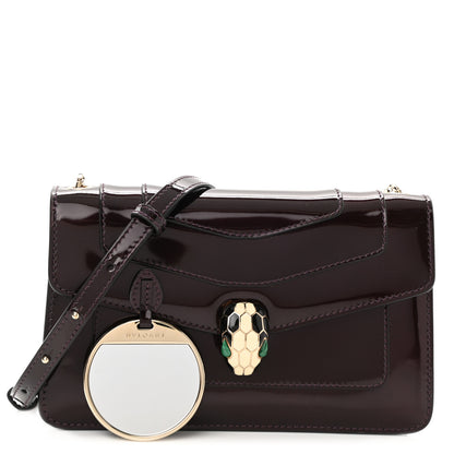 Bulgari Metallic Calfskin Serpenti Forever Shoulder Bag Plum 1 of 10