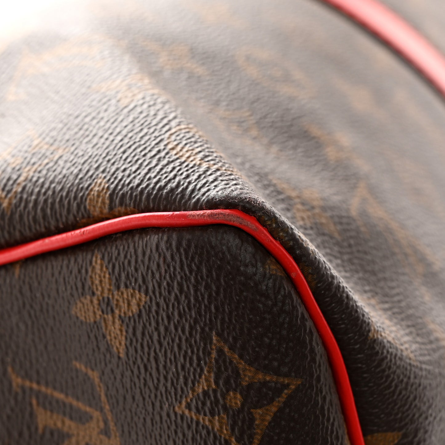 Calfskin Monogram Keepall Bandouliere 50 Coquelicot