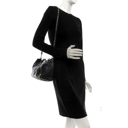 Valentino Garavani Vitello Small Rockstud Tote Black 2 of 12