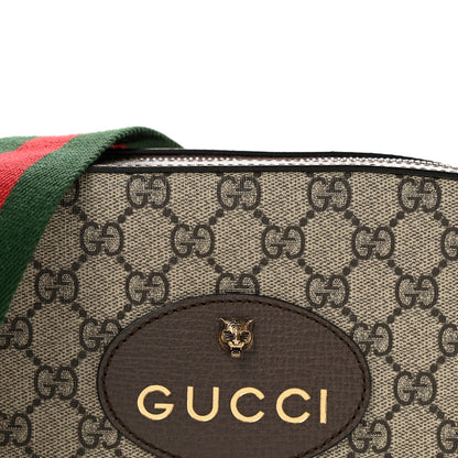 Gucci GG Supreme Monogram Web Neo Vintage Shoulder Bag Beige New Acero Crop 8 of 12