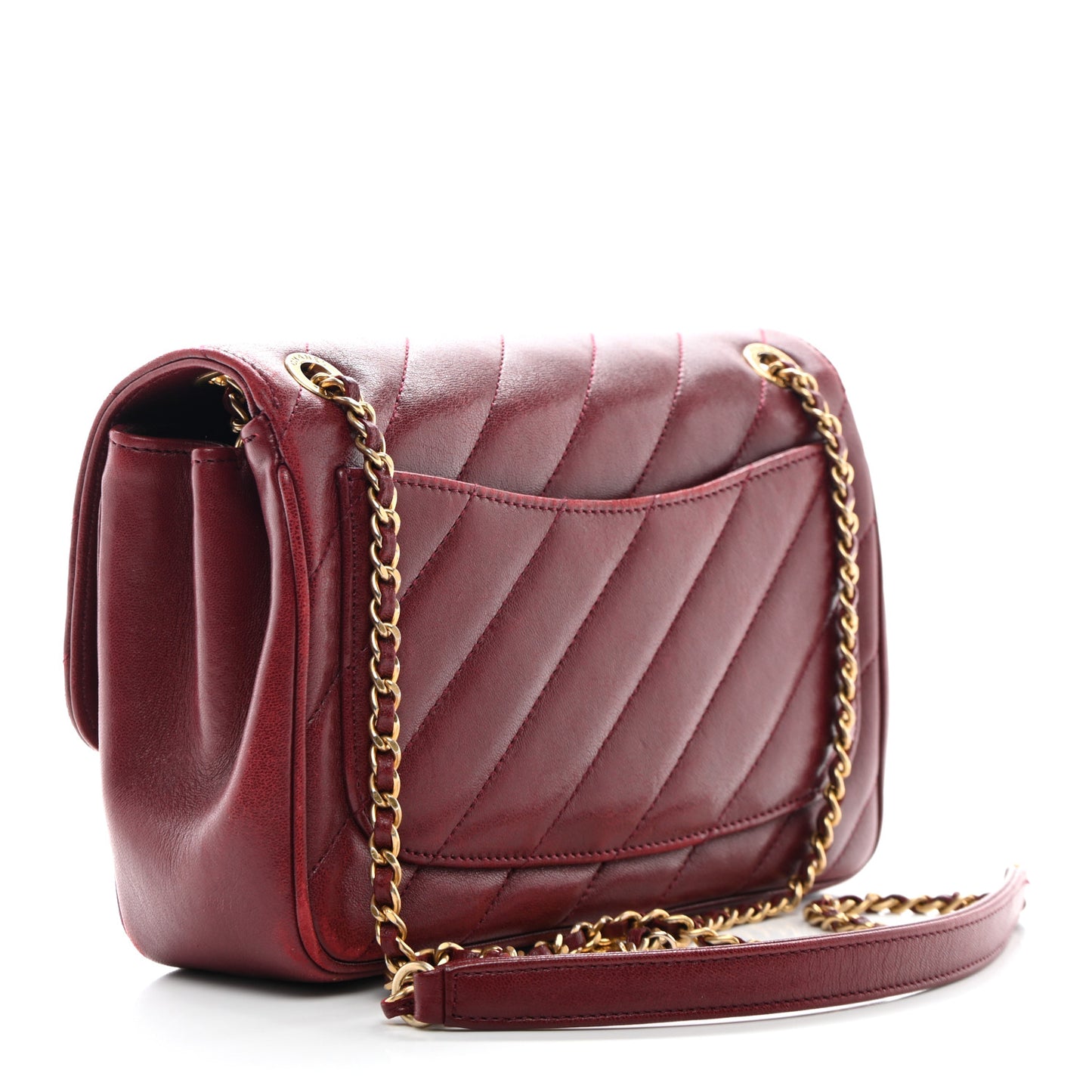 Lambskin Quilted Jumbo Coco Vintage Flap Burgundy