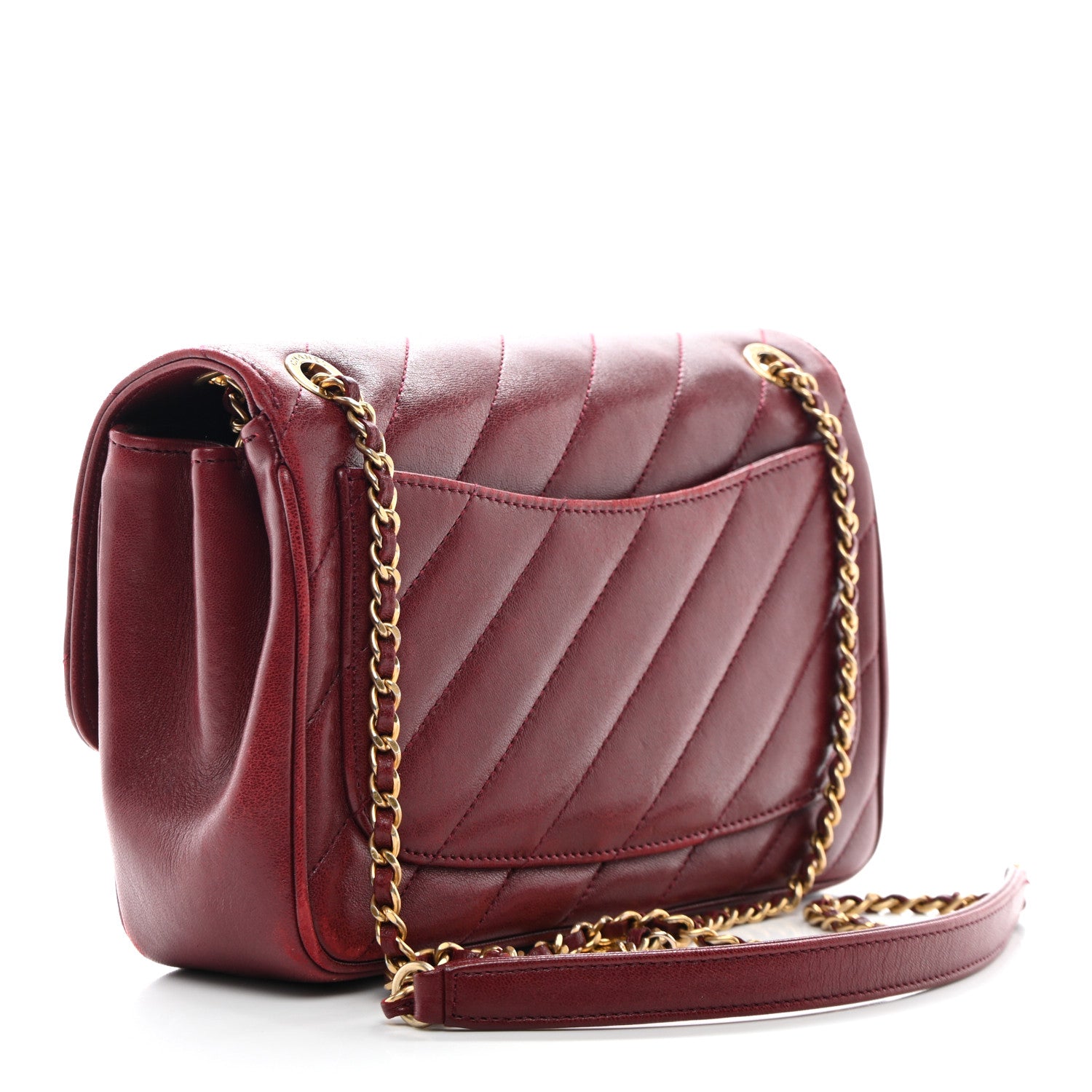 Chanel Lambskin Quilted Jumbo Coco Vintage Flap Burgundy 3 of 12