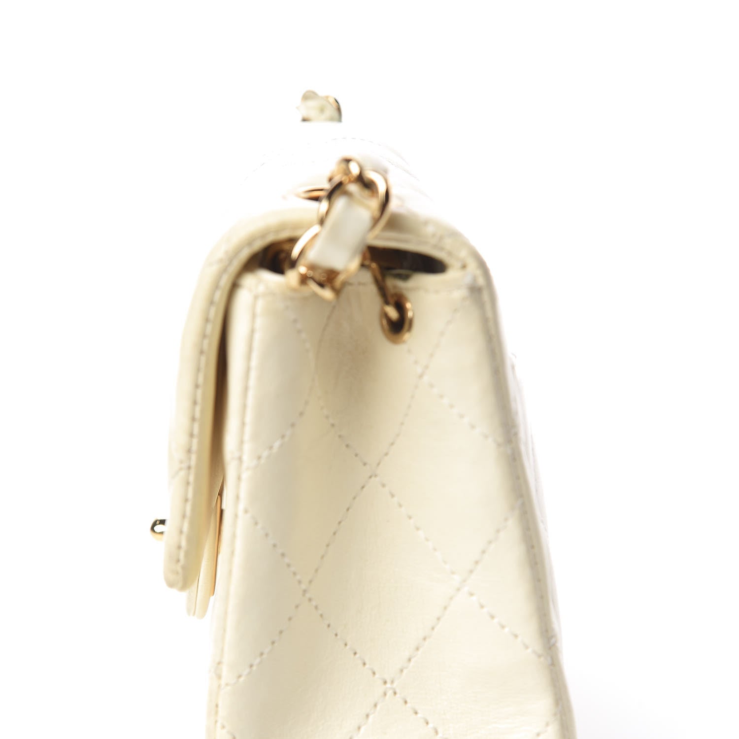 Chanel Lambskin Quilted Mini Square Flap White 15 of 31