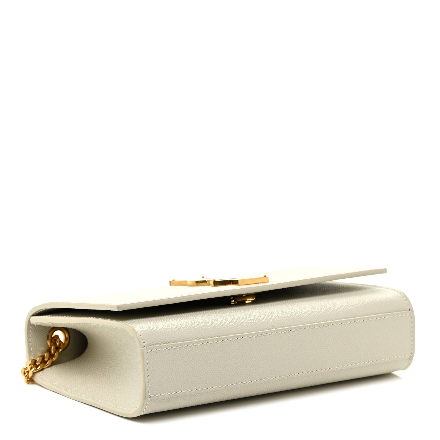 Saint Laurent Grain De Poudre Small Monogram Kate Satchel Crema Soft 4 of 17