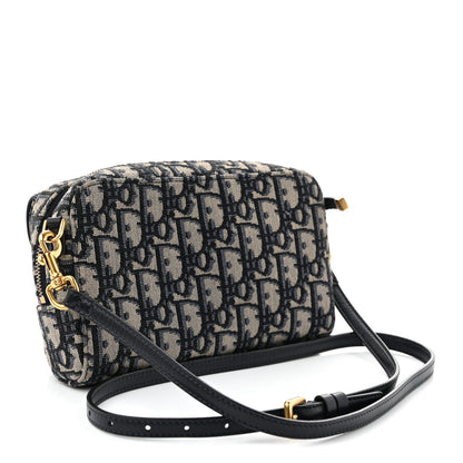 Christian Dior Oblique Double Saddle Pouch Navy Blue 3 of 10