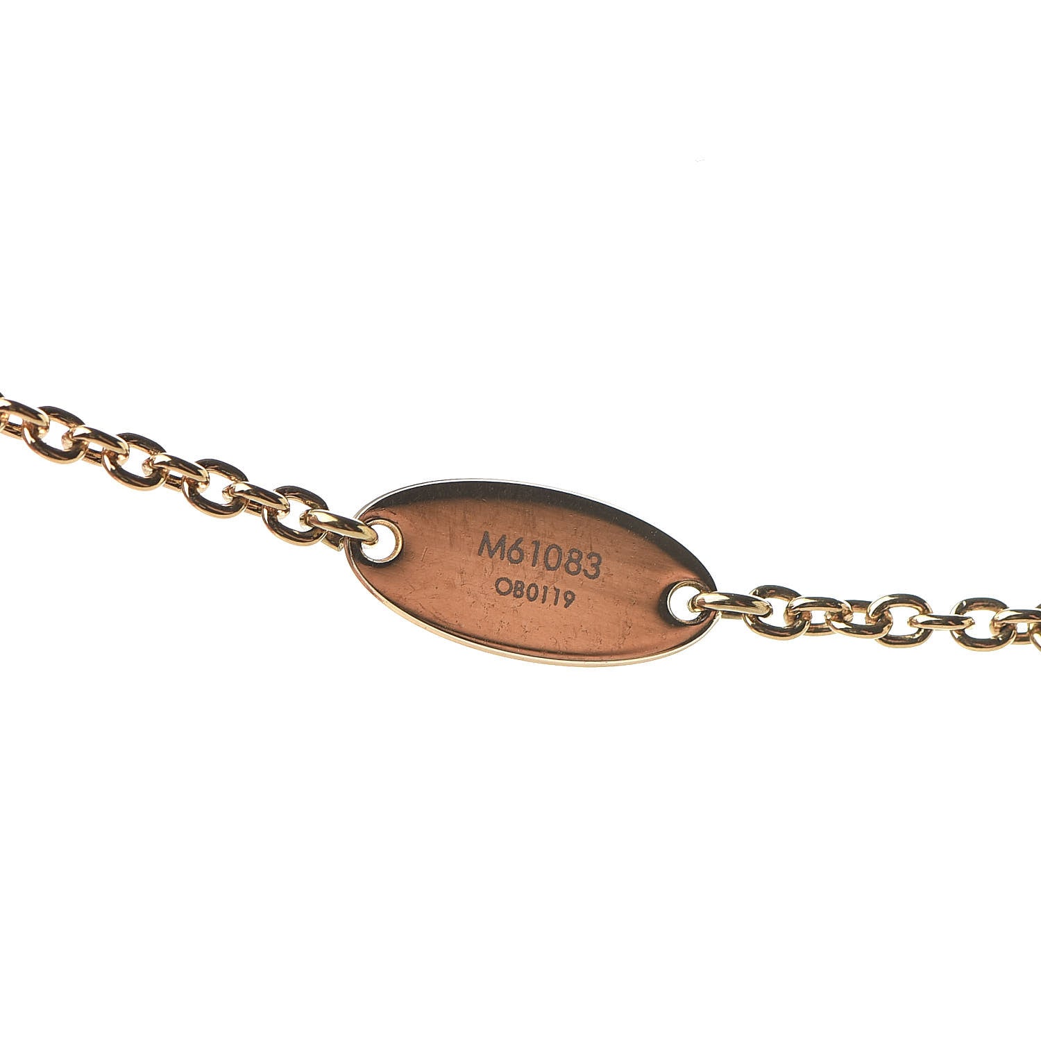 Louis Vuitton Essential V Necklace Gold 6 of 6