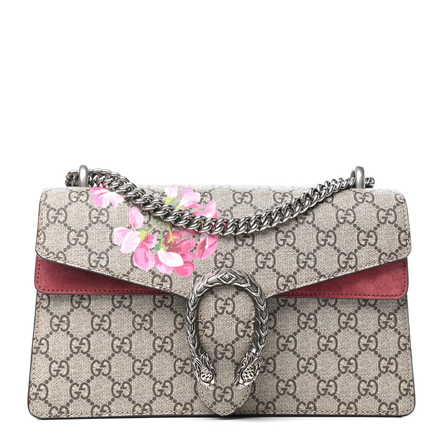 GG Supreme Monogram Blooms Small Dionysus Shoulder Bag Beige Multicolor Dry Rose