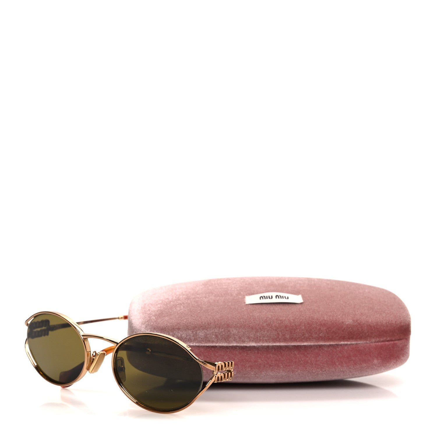 Miu Miu Acetate Oval Logo Sunglasses SMU52Y Tortoise Loden 8 of 8