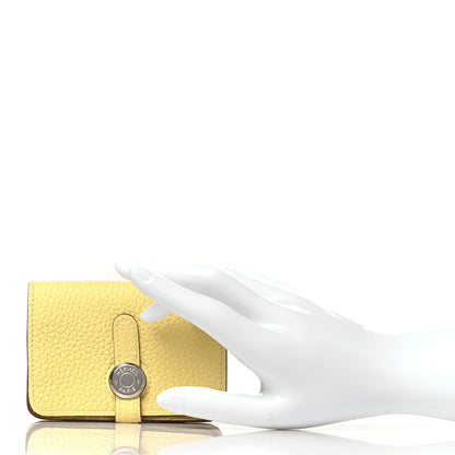 Hermes Togo Dogon Card Case Jaune Poussin 2 of 9