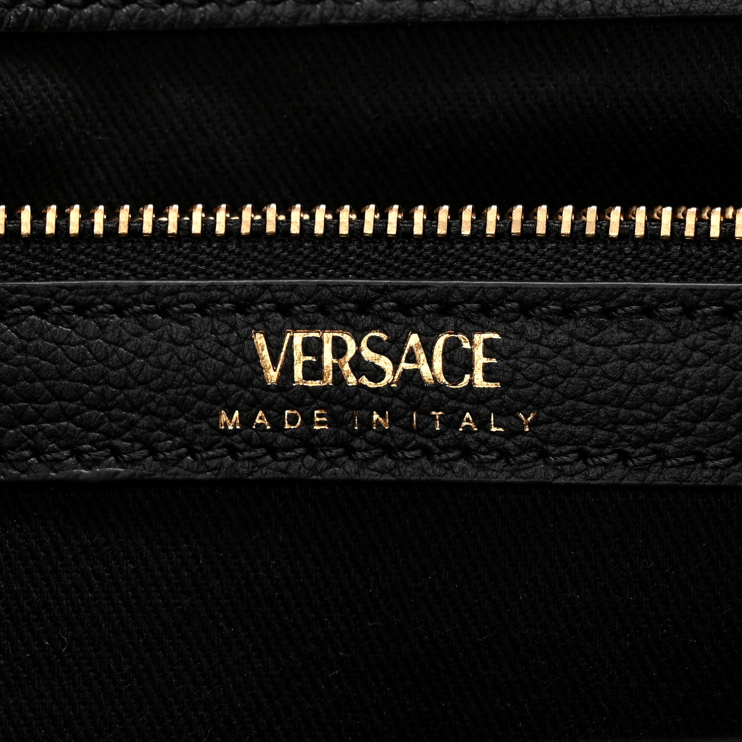 Versace Grained Calfskin Small La Medusa Tote Bag Black 6 of 9